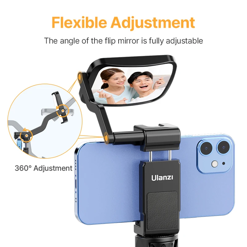 Ulanzi ST-30 Smartphone Periscope Flip Mirror Screen Vlog Selfie Bracket Phone Holder Universal for Samsung Huawei XiaoMi iPhone