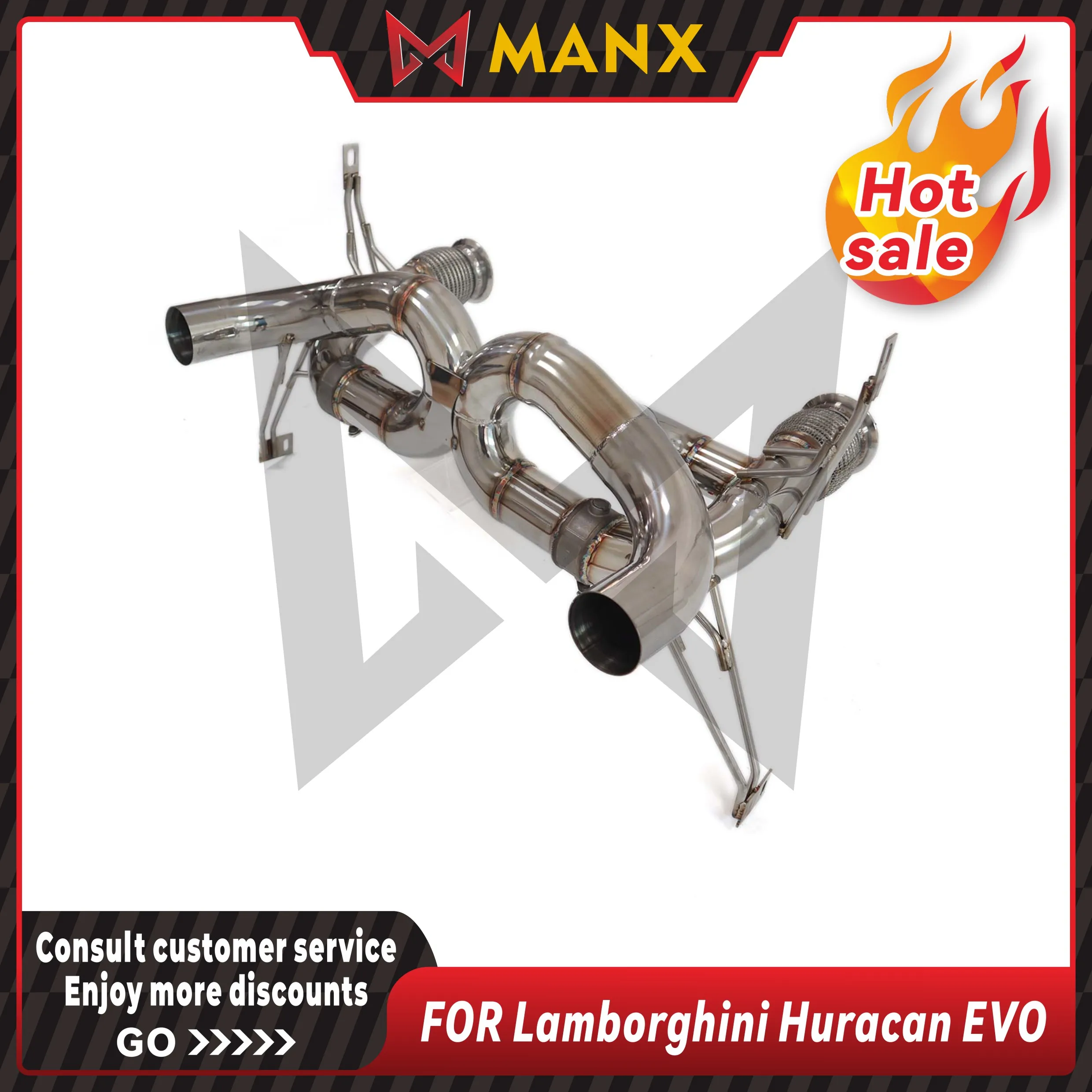 MANX Exhaust system for Lamborghini Huracan EVO Stainless steels Catback Performance exhaust pipe with remote control valve