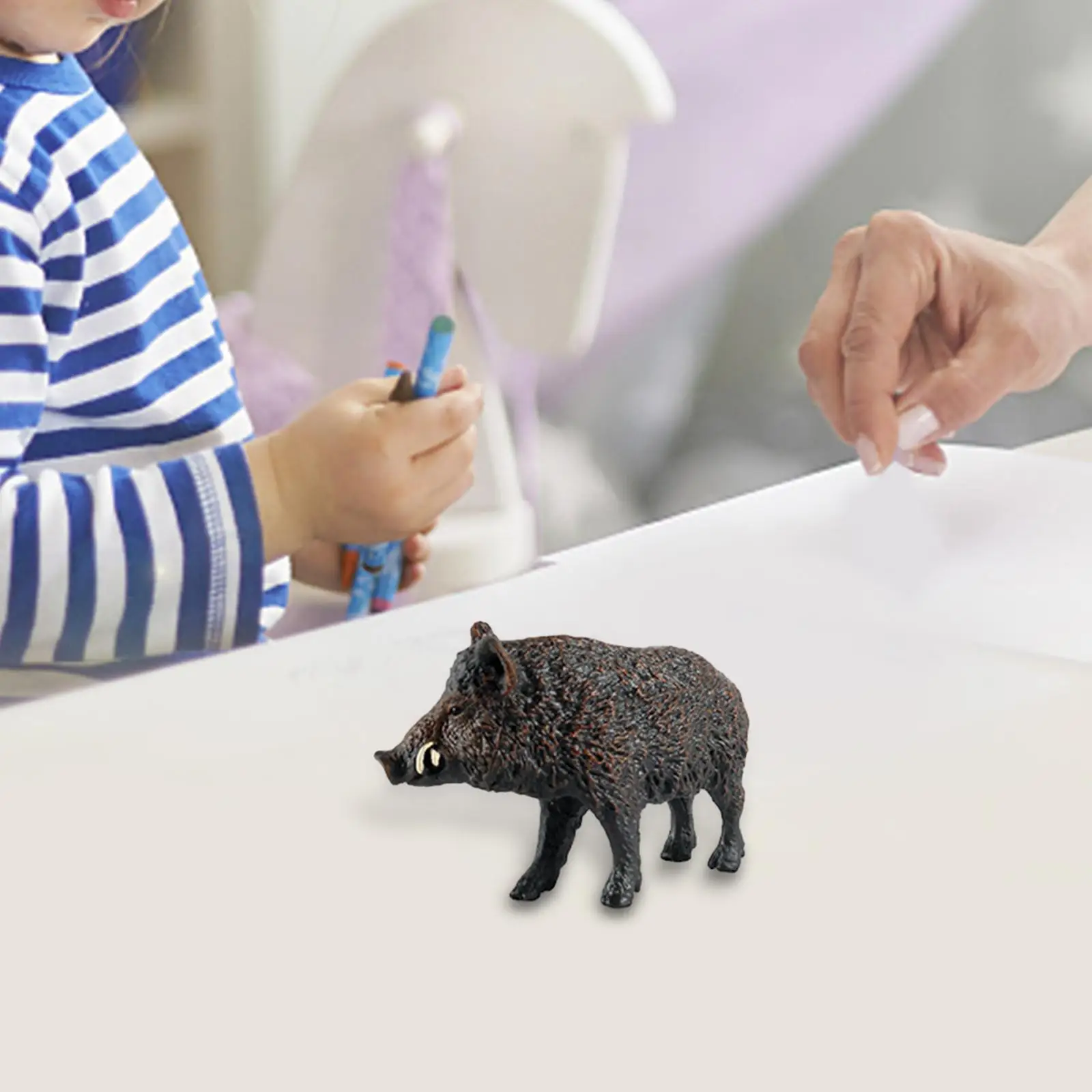 Boar Model Microlandscape Figures Stylish Party Favor Cake Topper Resin