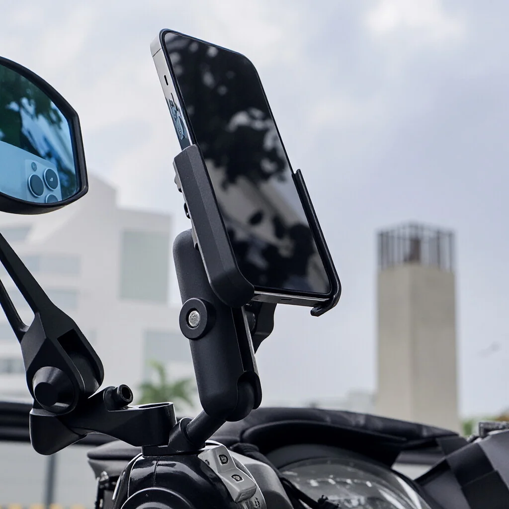 Uchwyt na telefon motocyklowy do roweru, obrotowy 360°, regulowany uchwyt na kierownicę motocykla, rowerowy uchwyt na telefon komórkowy, stojak na GPS. — zdjęcie produktu 4