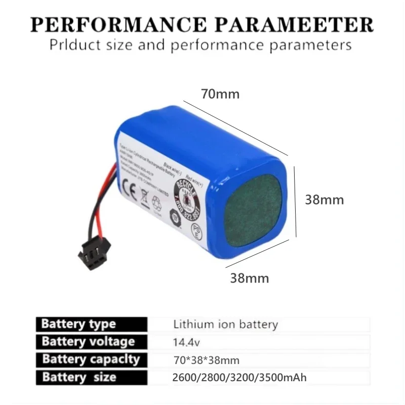 14,4 V 3500 mAh 4S1P für Conga Excellent 990 1090 1790, Deebot N79S N79 DN622 Robovac Eufy Robovac 11 11S 11S Max, 30, 30C, G30
