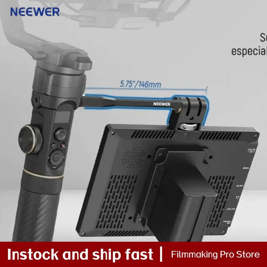 NEEWER Adjustable Field Monitor Mount for Gimbal Stabilizer 360° Rotating For DJI RS4 Pro RS3 RS2 RSC2