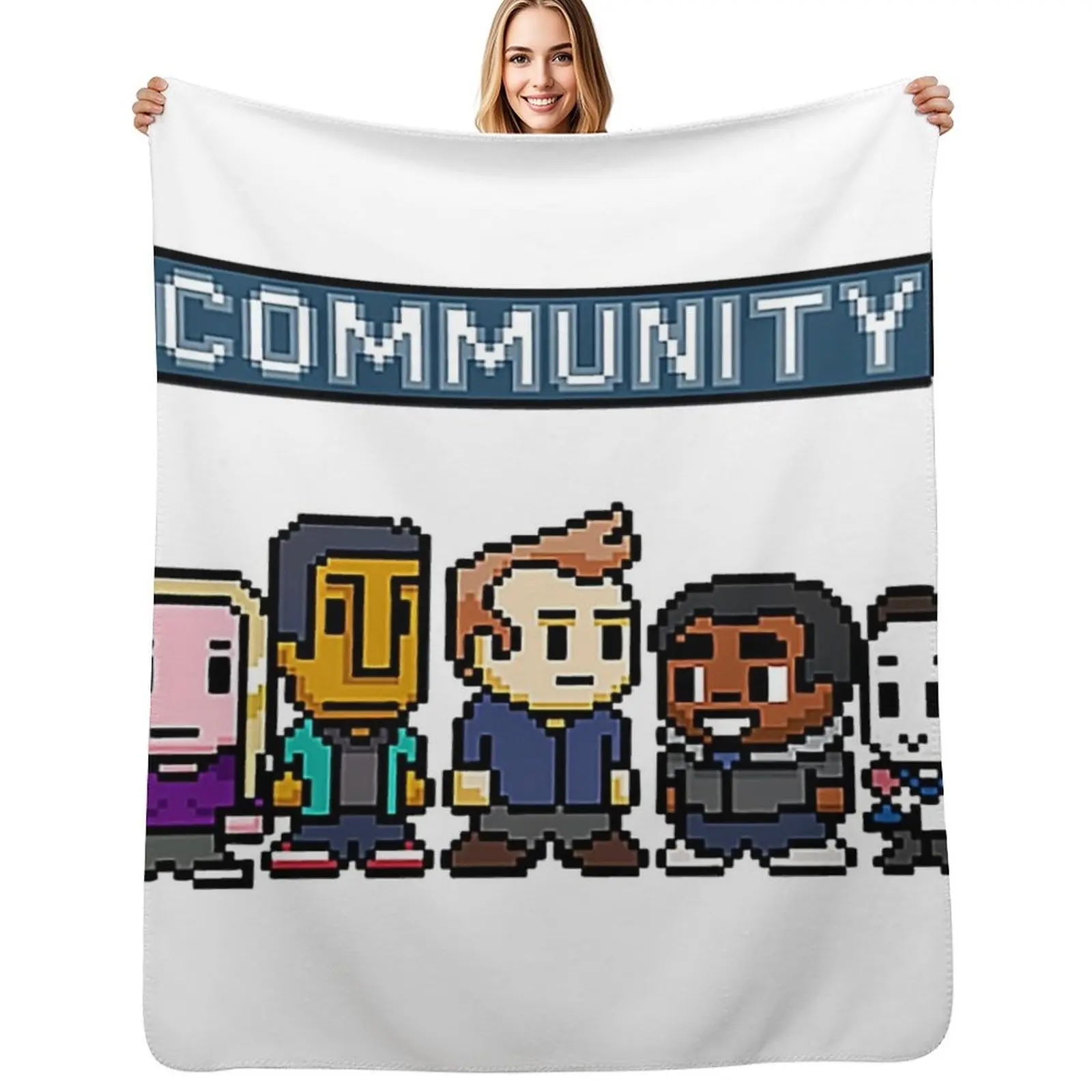 

The Pixel Community Throw Blanket Luxury Brand Camping Thin valentine gift ideas Blankets