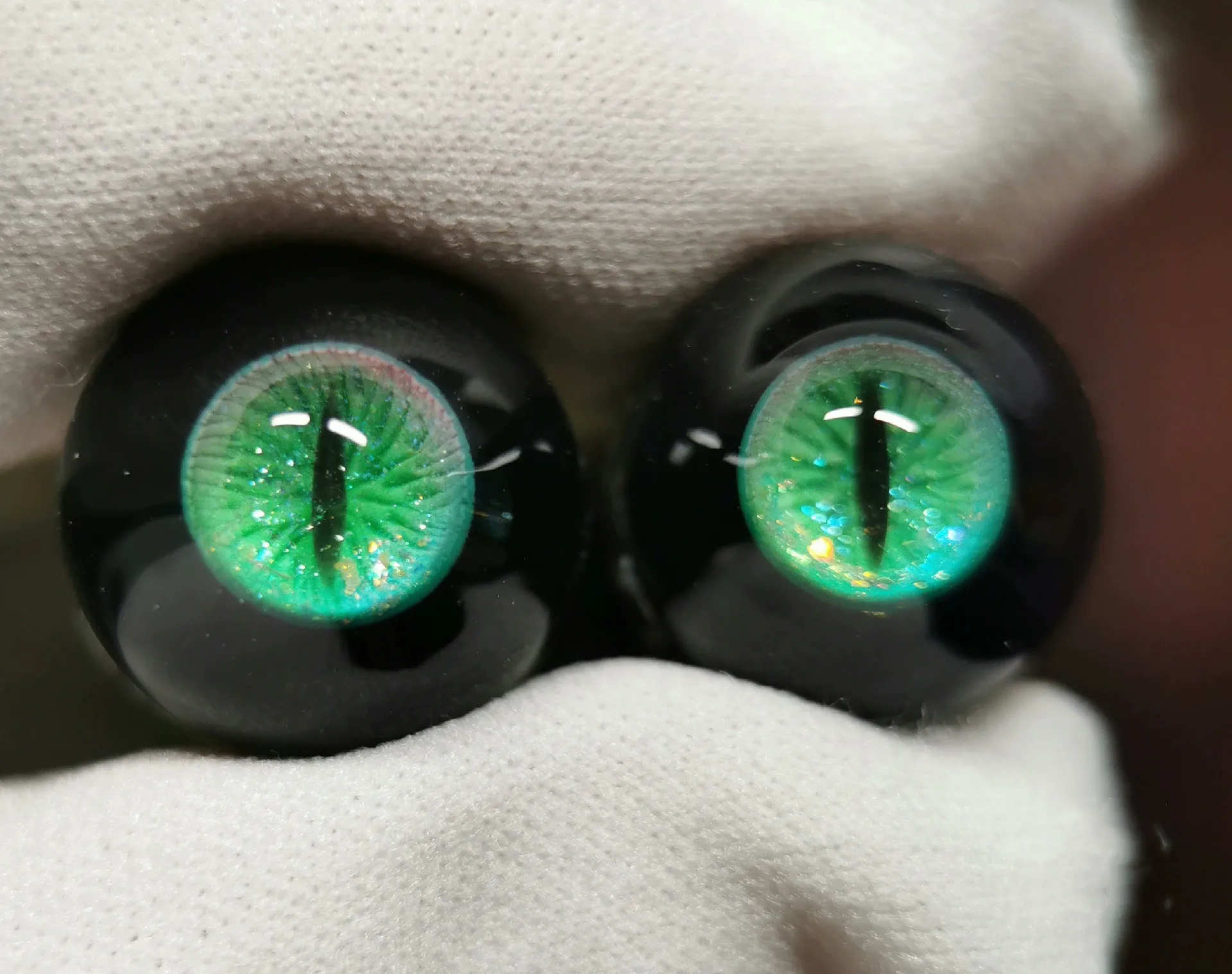 

16mm Eyes For Toys Black Beast Pupil, BJD Plaster Eyeball, Summer Cool Mint Green Colorful Style Accessories