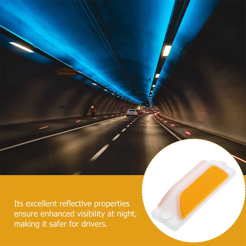 4 Pcs Road Reflector Reflective Pavement Marker Driveway Markers Reflectors for