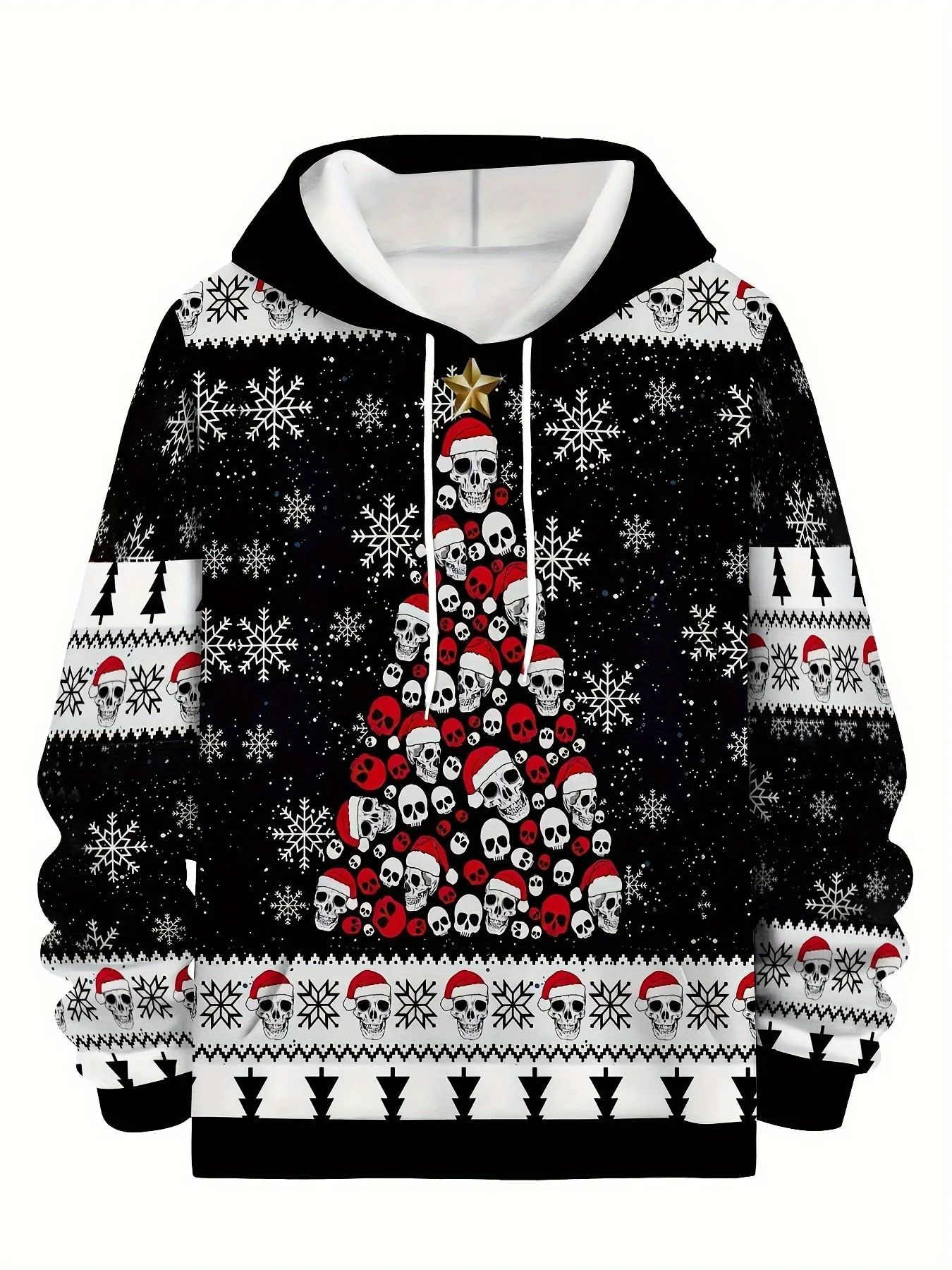 

New Christmas Element 3D Printed Hoodies For Man Autumn Winter Casual Fashion Oversized Pullover Tops Unisex Trend Y2k Clothing