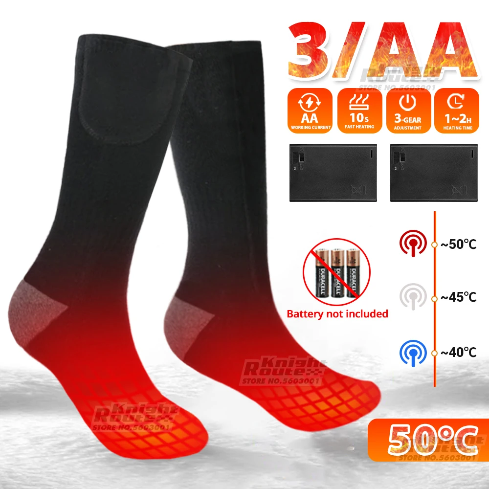 Calcetines térmicos de 5000mah para hombre y mujer, medias con calefacción eléctrica para el pie, para esquí, ciclismo, deportes, senderismo,