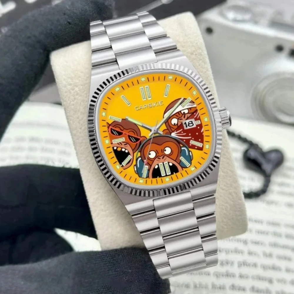 Business Animation Quartz Men Watches Casual Hot Cartoon Creative Dial AAA High Quality Steel Sport Men Watch Male Clock Relogio