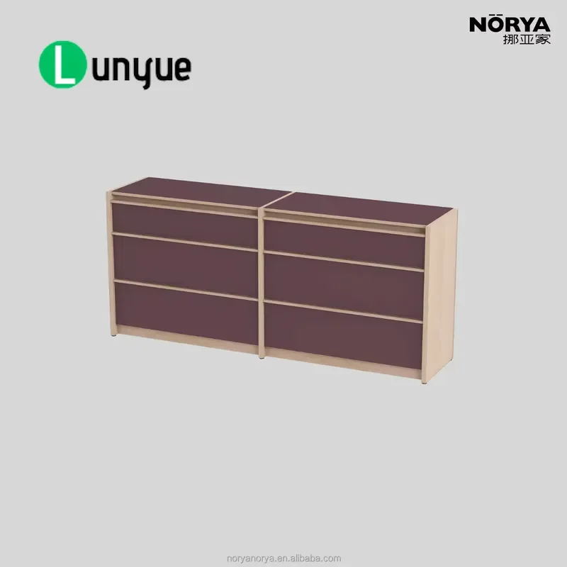 Modern Minimalist 6 Drawer Chest No Handle Red Wine Storage Locker Bedroom Furniture Space Saving Organizer Home Decor