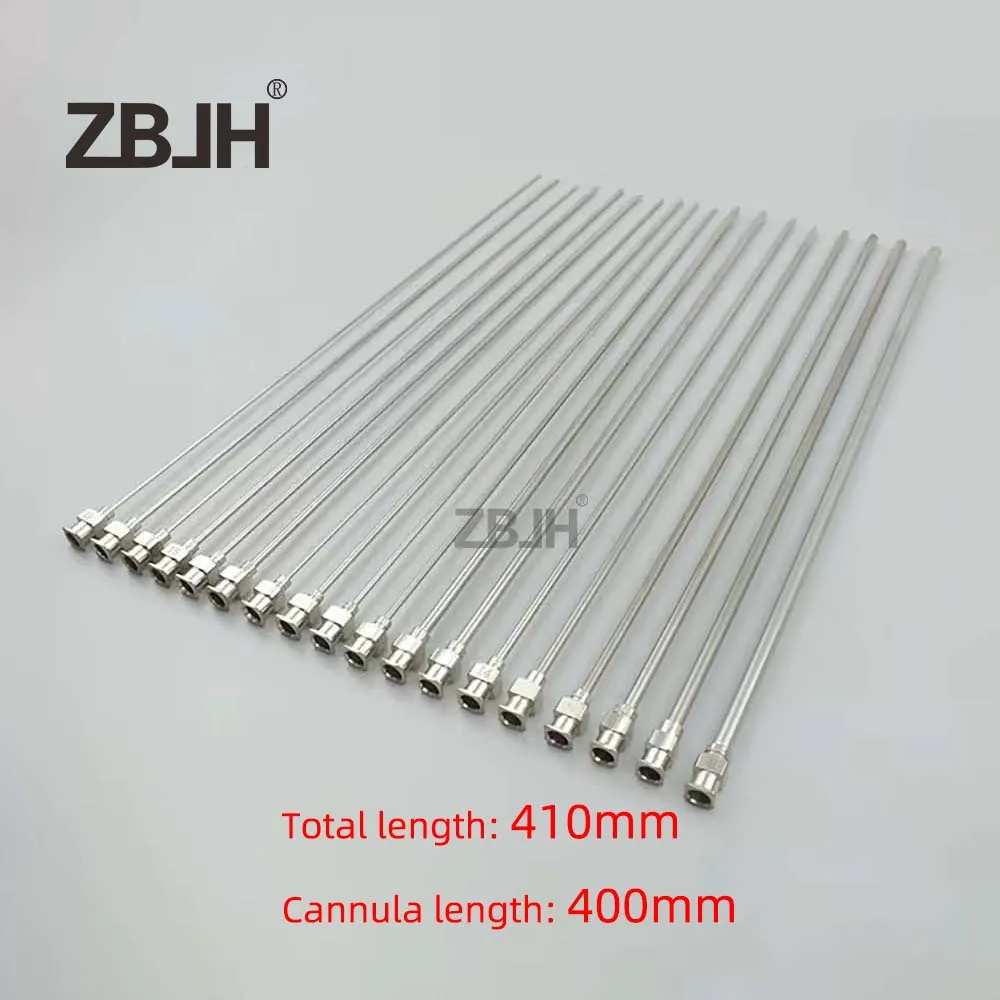Agulha de Distribuição de Comprimento de Cânula de 400 mm Peças 8g10g11g12g..25g26g Opcional Ponta Romba Toda a Agulha de Máquina de Distribuição de Cola de Metal