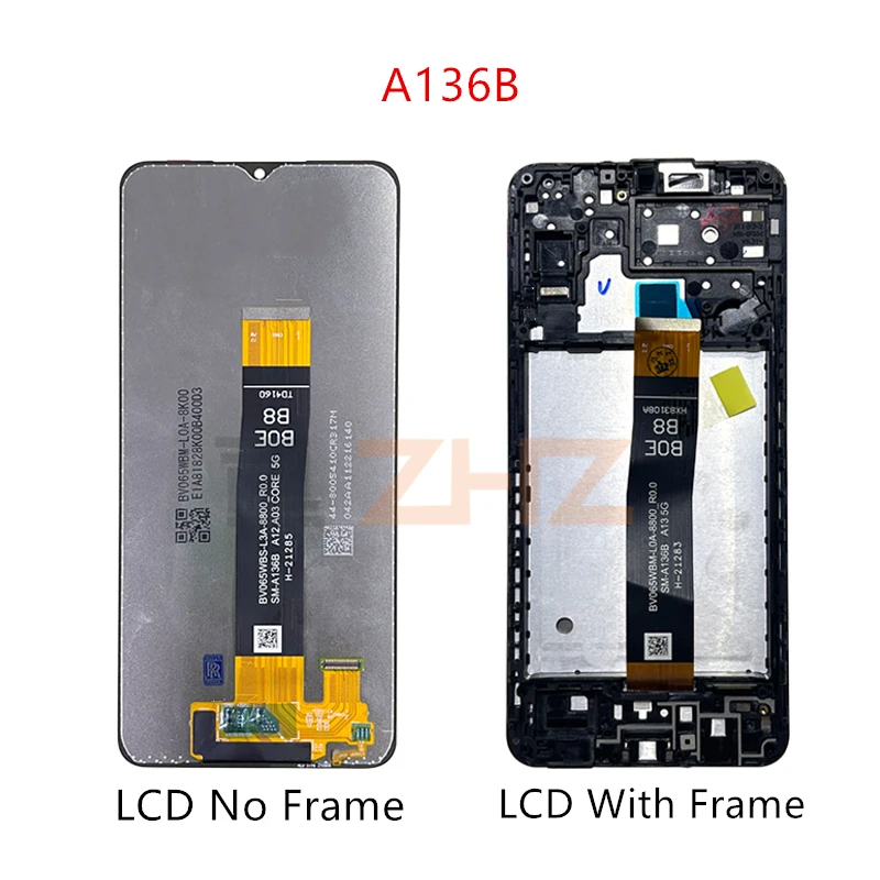 For Samsung Galaxy A13 5G A136 LCD Display Touch Screen Digitizer Assembly With Frame for Samsung A136 Screen Replacement repair