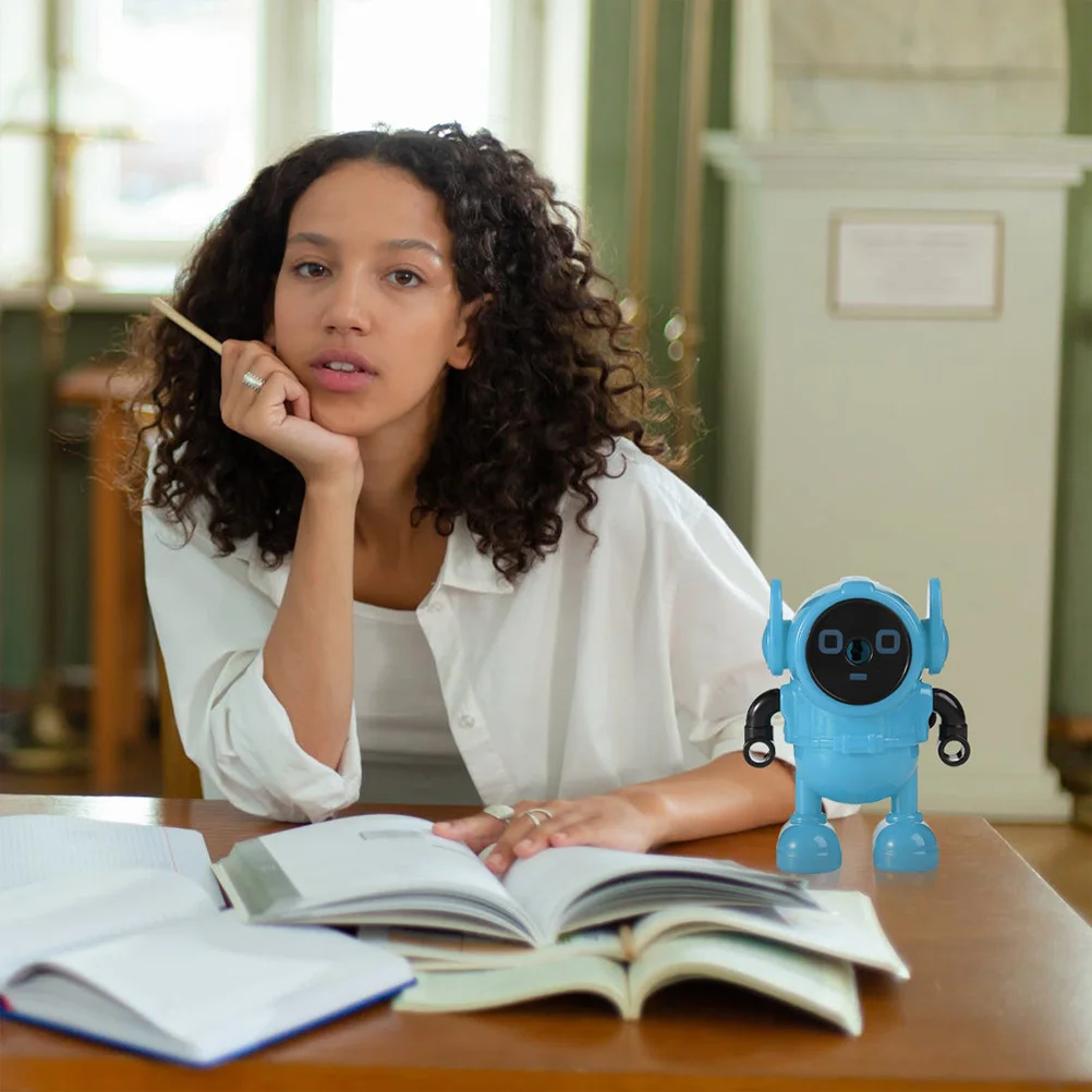 Sacapuntas de lápiz con manivela en forma de Robot Adorable, sacapuntas Manual ligero de hierro y plástico para estudiantes, escuela y oficina