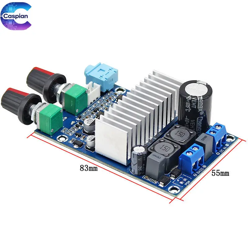 Single channel 100W subwoofer speaker, digital amplifier board