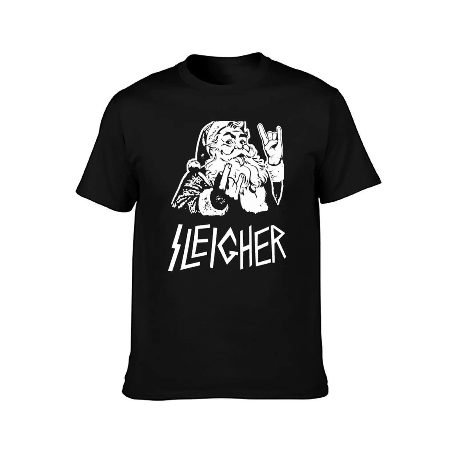 Hail Sleigher T-Shirt Summer Casual Cotton Tee Oversized Streetwear Tops Vintage Graphic Print Loose Fit Short Sleeve