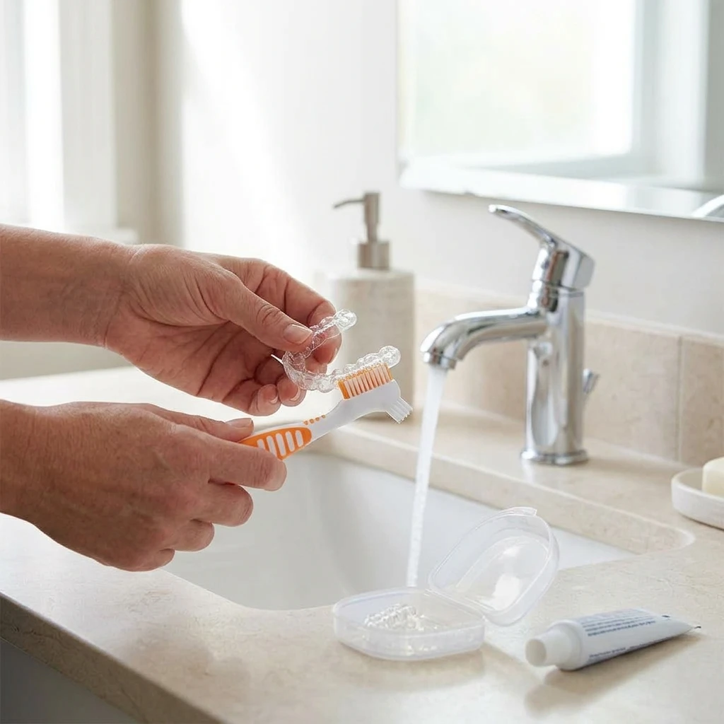 Double Sided Denture Toothbrush Cleaning Brush Denture Brush Invisible Braces Orthodontic Retainer Descaling Brush Dropshipping