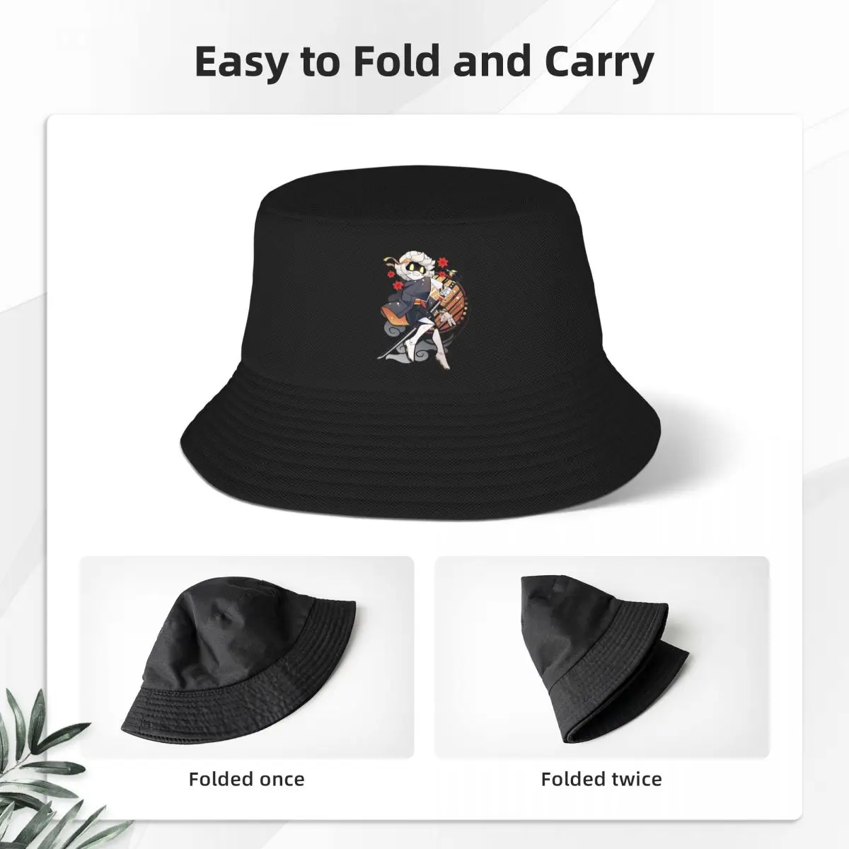 Unisex Bucket Hat Murder Drones Robot Accessories Bob Hats Spring Picnic Headwear Sun Cap UV Protection