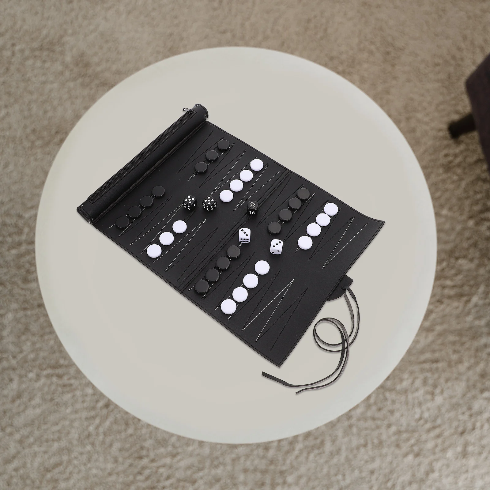 

Foldable Chess Board Portable Game Supply PU Material Unfold Stable Practical Accessories Travel