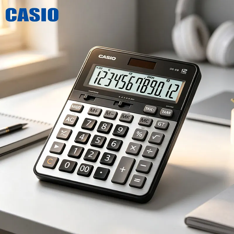 Casio-DS-2B Premium Desktop Calculator with Ergonomic Keys, GT Total Memory, Ideal for Business Reception