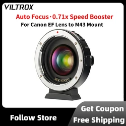 Viltrox EF-M1 EF-M2 II 0.71x Speed Booster Auto Focus Lens Adapter For Canon EF Lens to M43 Mount Camera GH5S GF5