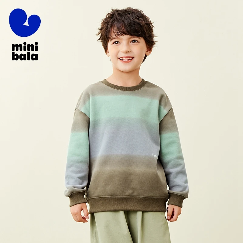 Mini Bala Long Sleeve Sweatshirt Kids 2024 New Autumn Long Sleeve Pullover Autumn Parent-Child Wear for Boys and Girls