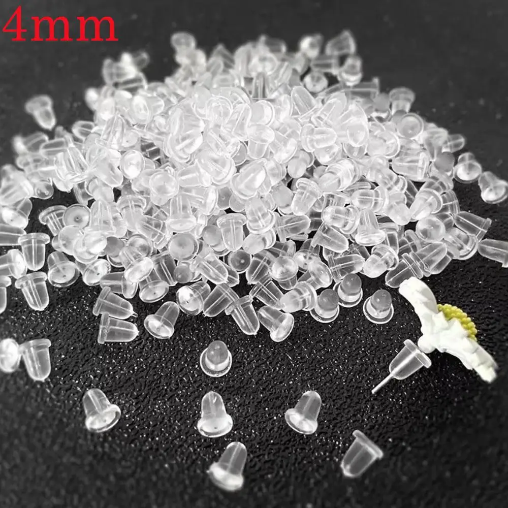 1000-5000pcs Transparent Acrylic Head Ear Studs Acrylic Earring Clasp DIY Falling Stoppers Earstuds Findings Jewelry Components