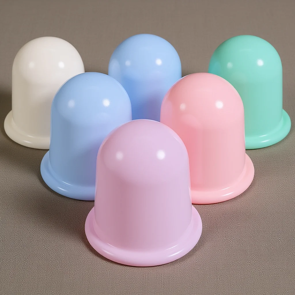 6pcs Silicone Cups Durable Vacuum Suction For Body Massage Therapy Home Use Cupping Device Body Massager Smooth Cupping Tool
