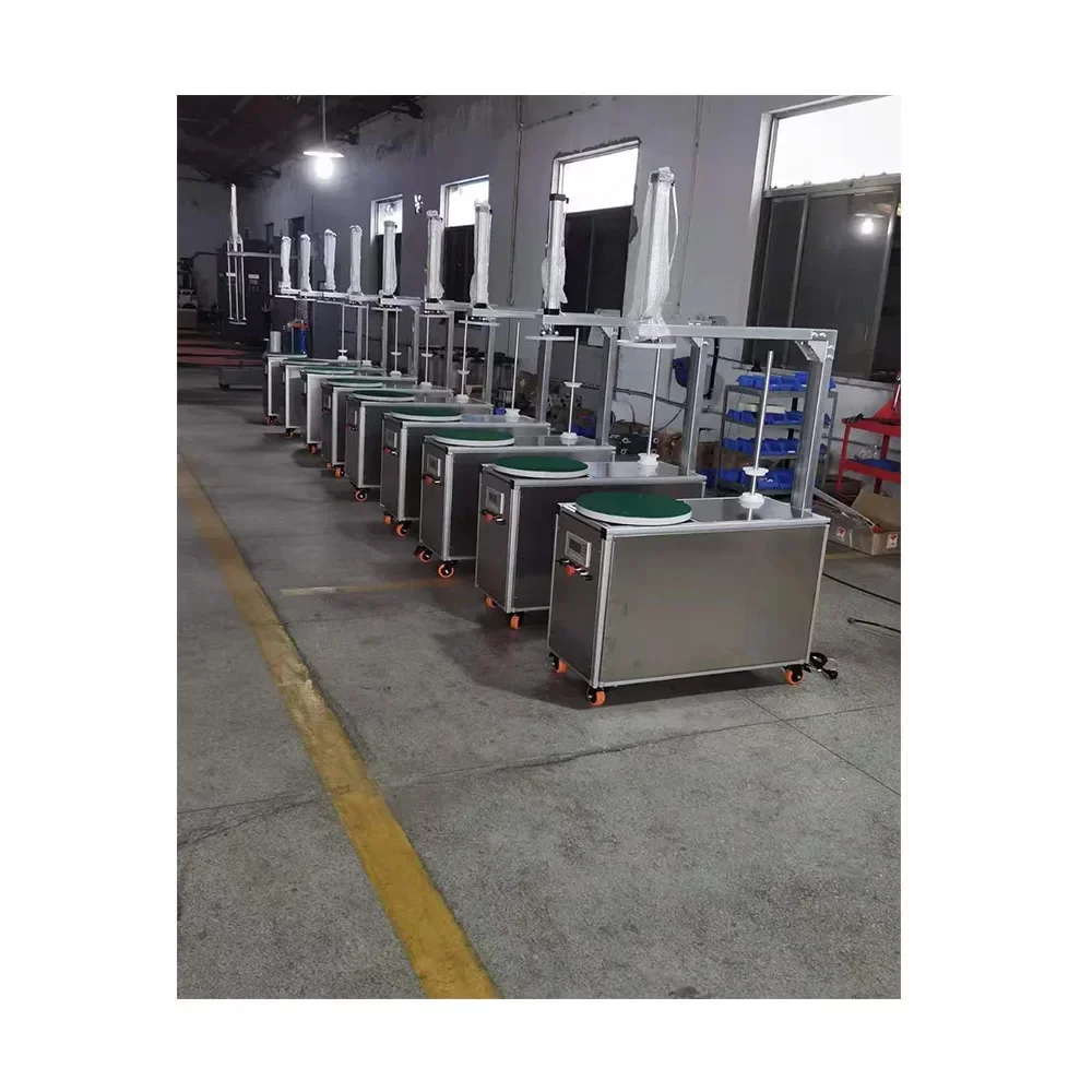 Semi-Automatic Carton Stretch Wrapping Machine, Pallet Film Wrapper for Food Factory and Logistics Packaging