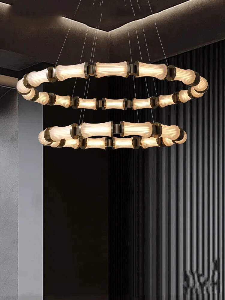 

Nordic LED glass chandelier, metal lustre, suitable for living room and dining room ceiling lamps, indoor lighting