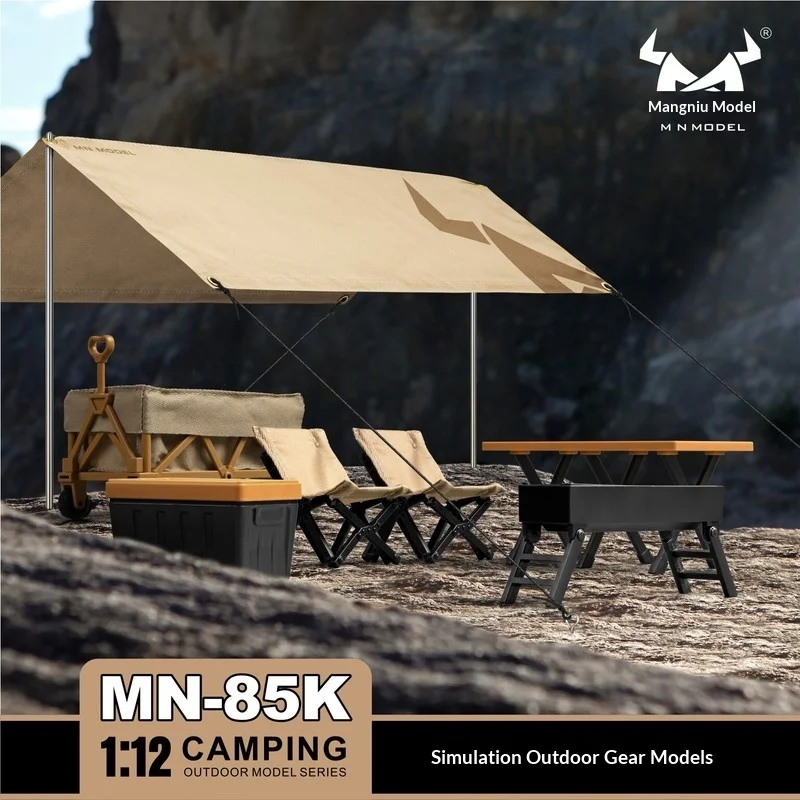 MN Model 1:12 MN-85K Alloy RC Off Road Vehicle Realistic Camping Gear Assembly Set Outdoor Collectible Decoration Toy