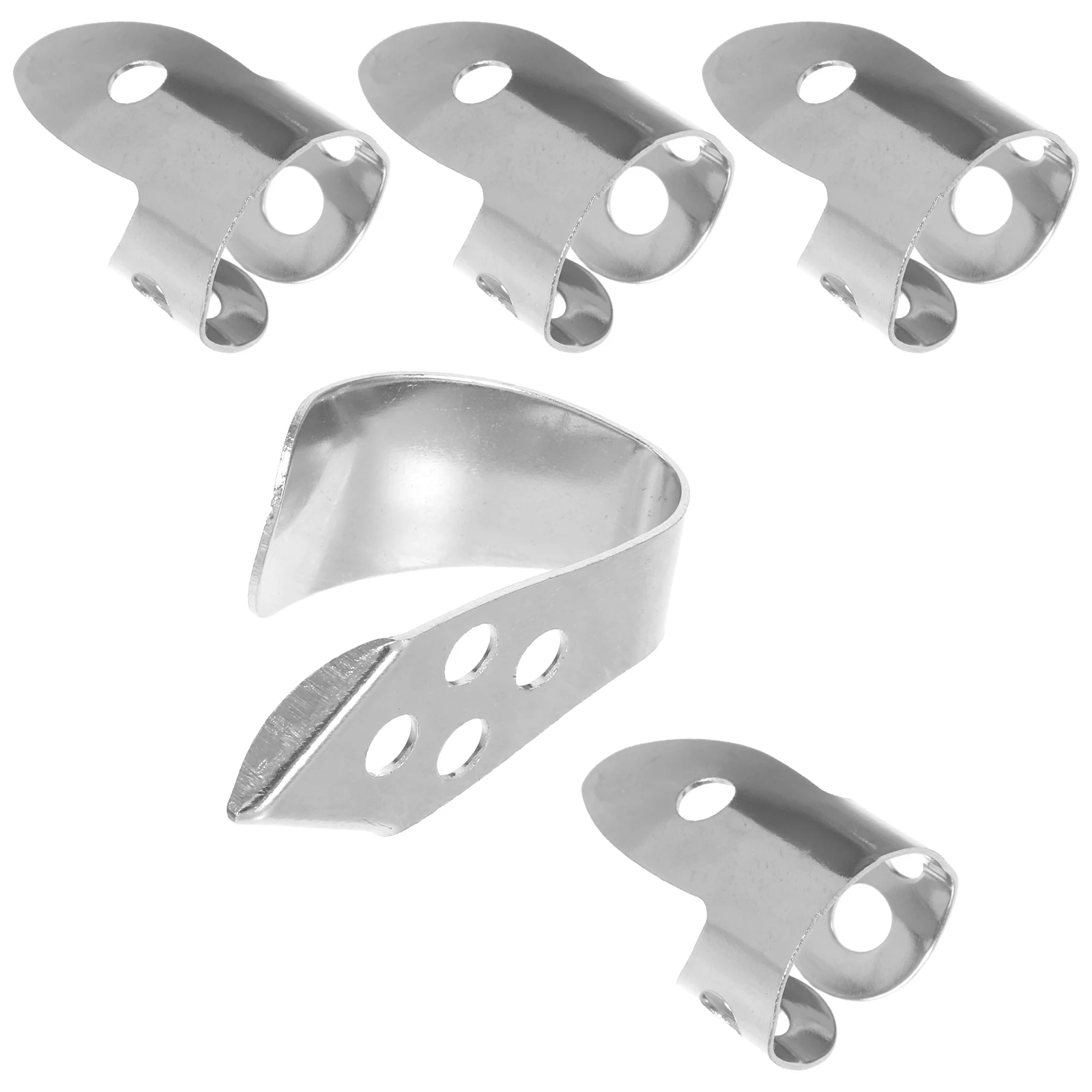 

1 set 1 Set Stainless Steel Thumb Finger Metal For Ukulele Banjo Bass Comfortable Grip Long-Term Reliability Replacement Guitar