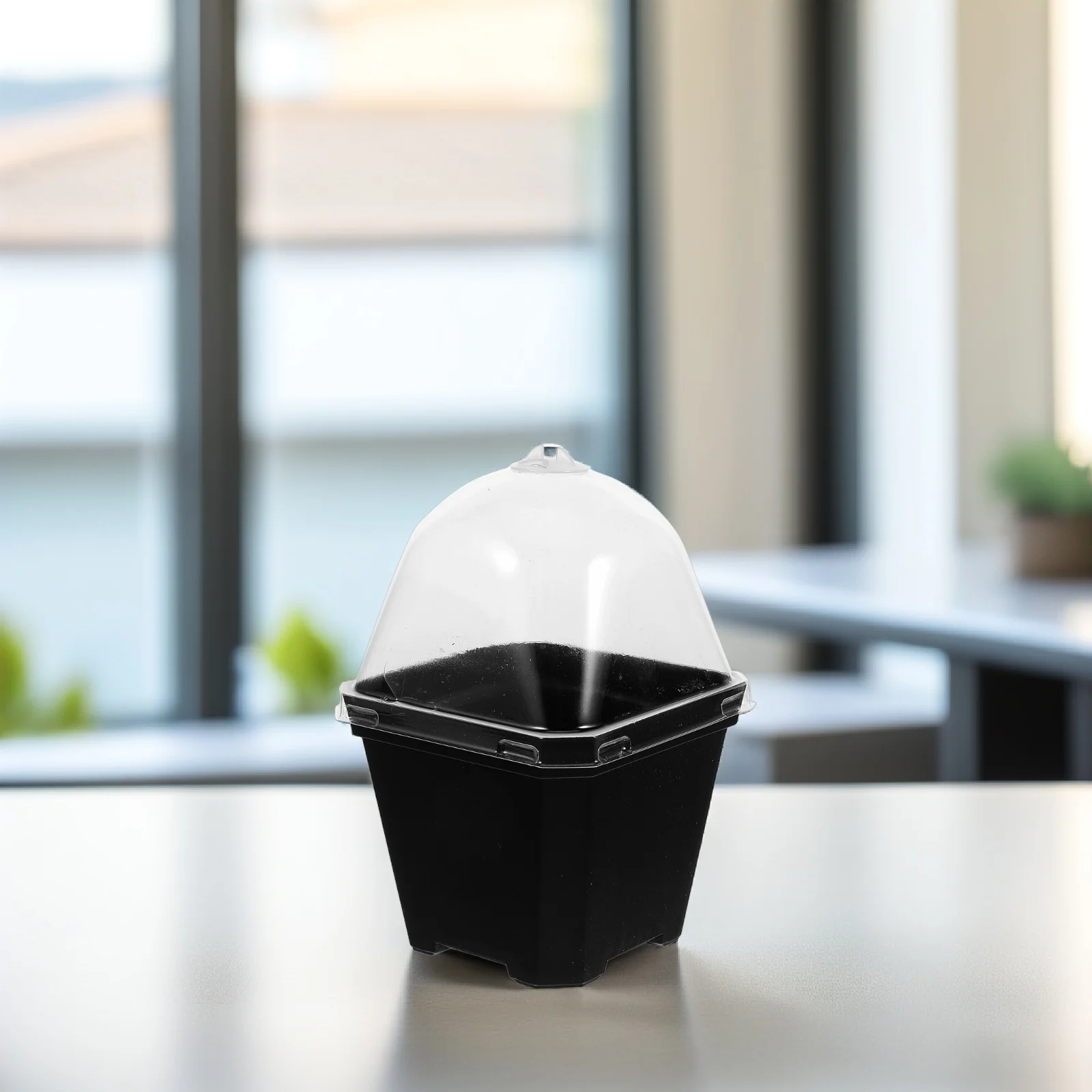 

5Sets Plastic Thick Nursery Pots Clear Succulent Planter Flower Containers Drainage Holes Garden Home Indoor Outdoor