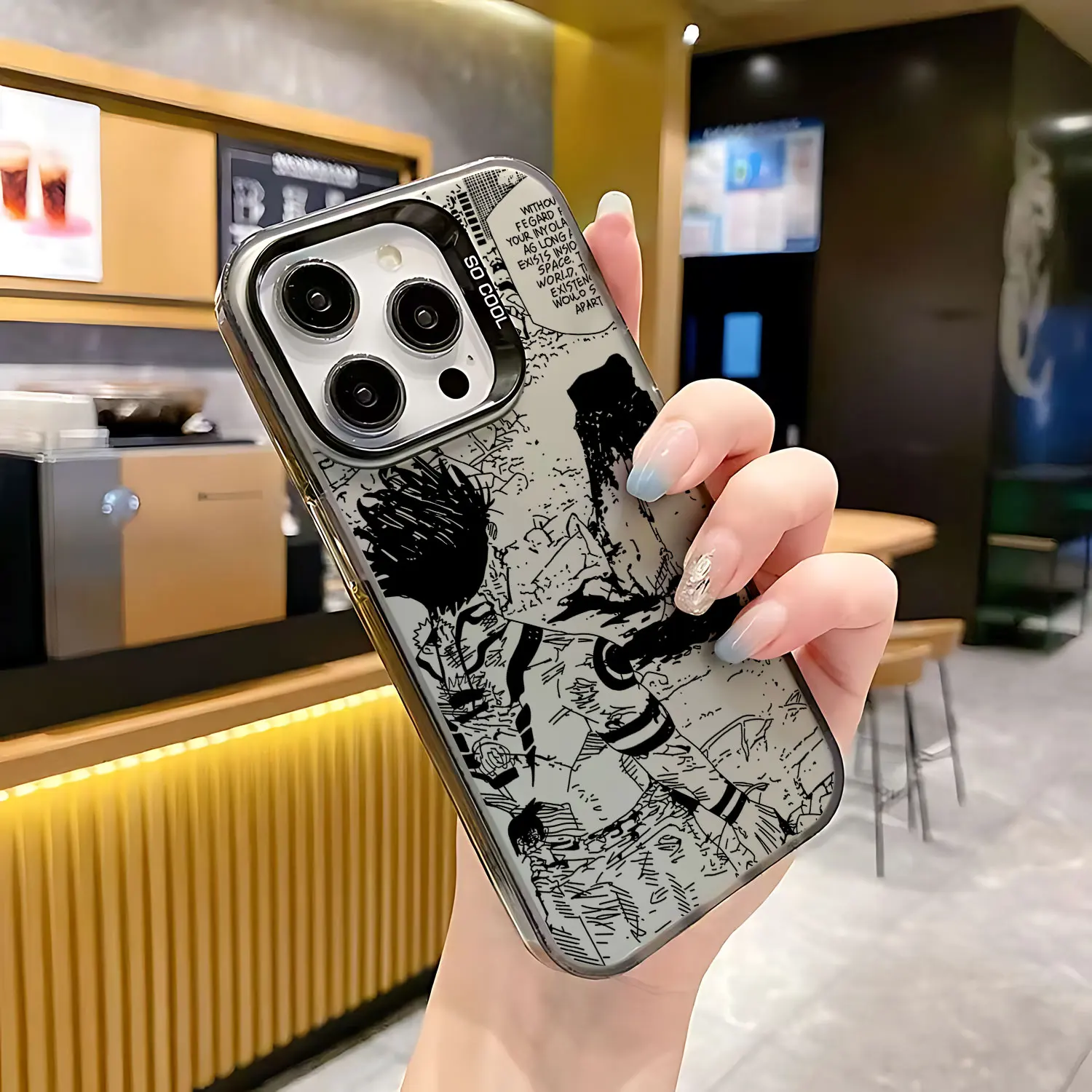 Black Anime Jujutsu Kaisen Case for Samsung A73 A72 A55 A54 A53 A35 A34 A33 A32 A30 A24 A23 A22 A14 A05 4G 5G Matte Shockproof