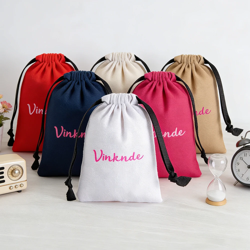 

Сумка для ювелирных изделий из органического хлопка с логотипом 30x40 см, свадебная подарочная сумка для детского душа, цветы, свечи, конфеты, духи, сумка на шнурке