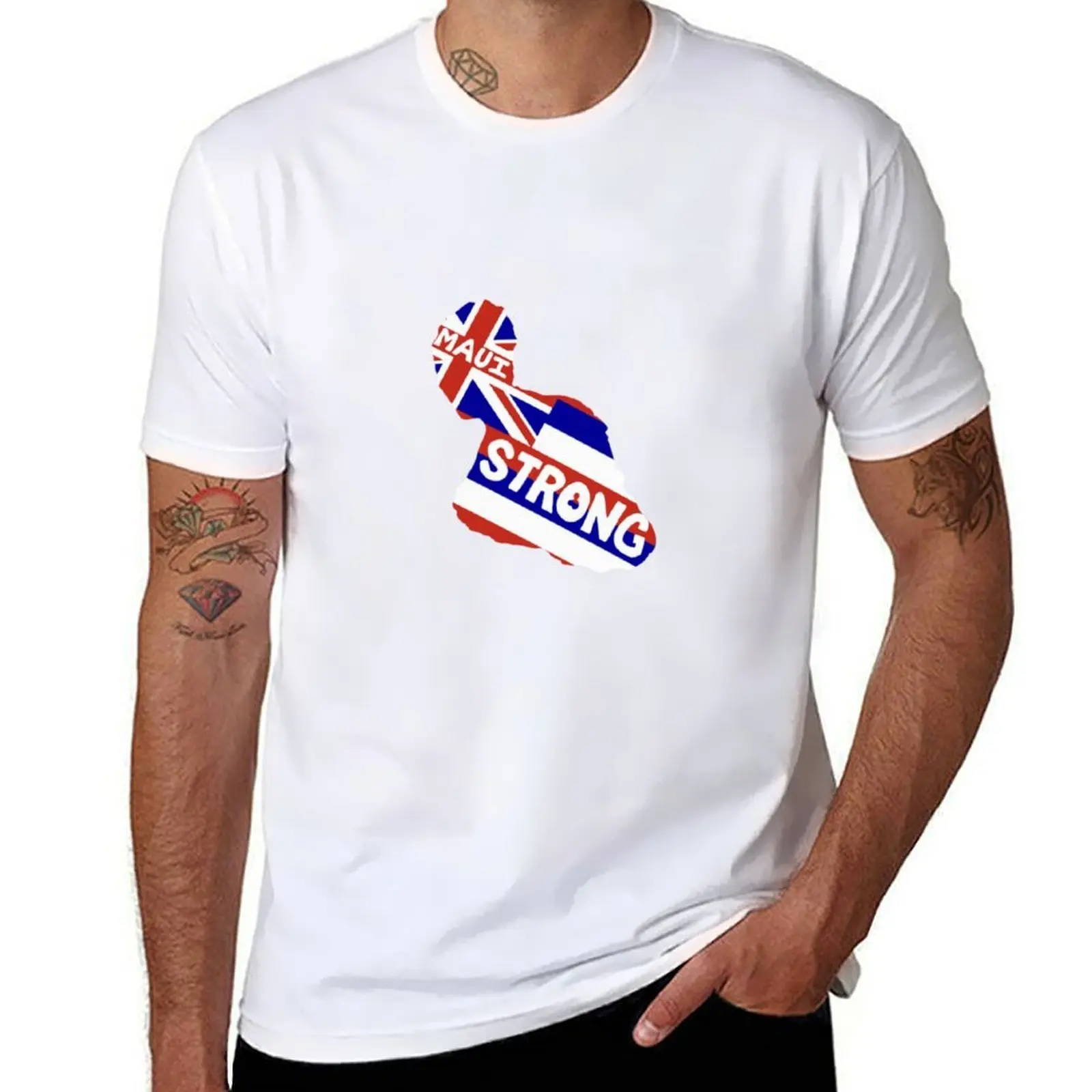 

Maui Strong Hawaiian flag edition T-Shirt funny t shirts cotton g man t shirts for men T-Shirt