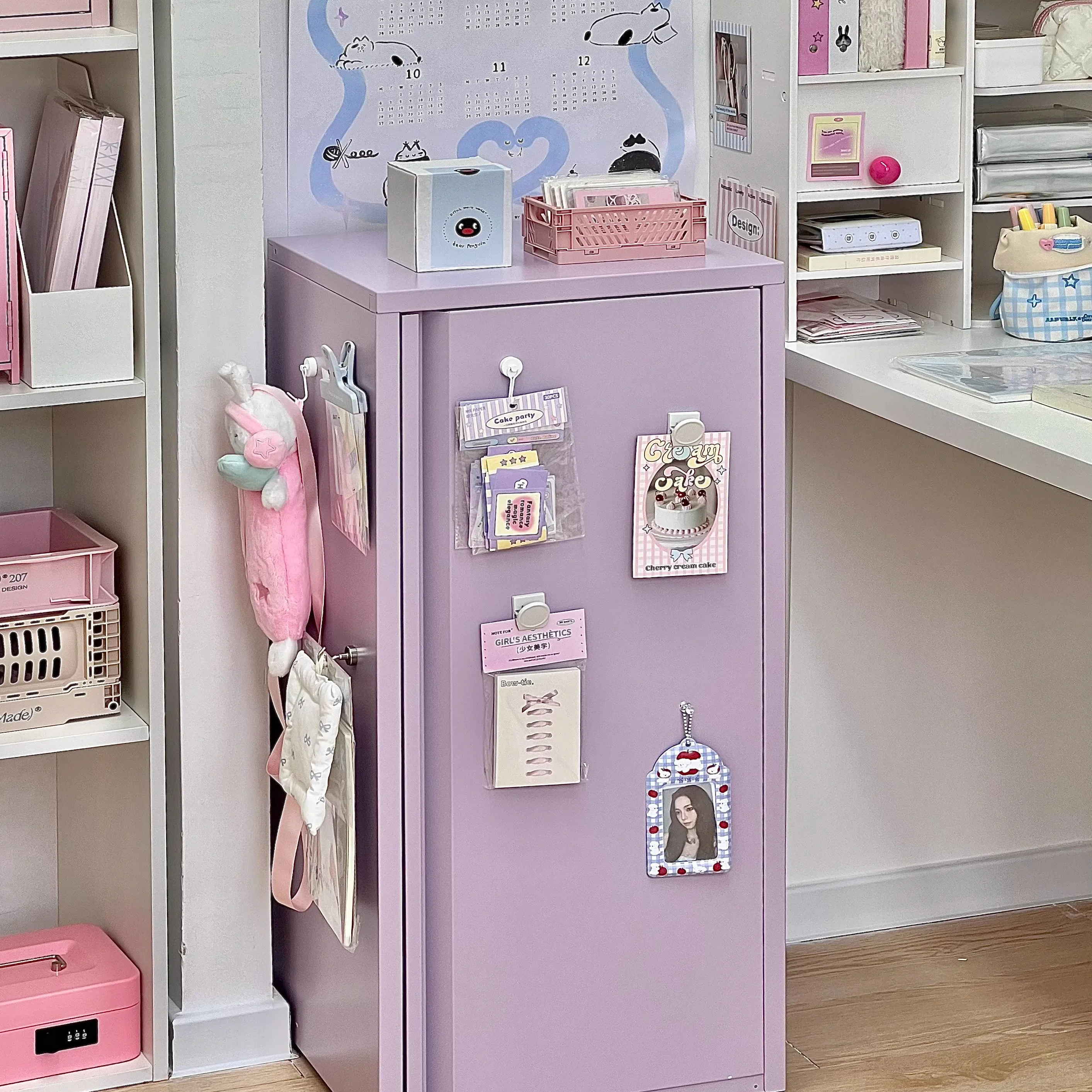 Dopamine purple iron storage living room small storage bedroom bedside large capacity multi-layer rack