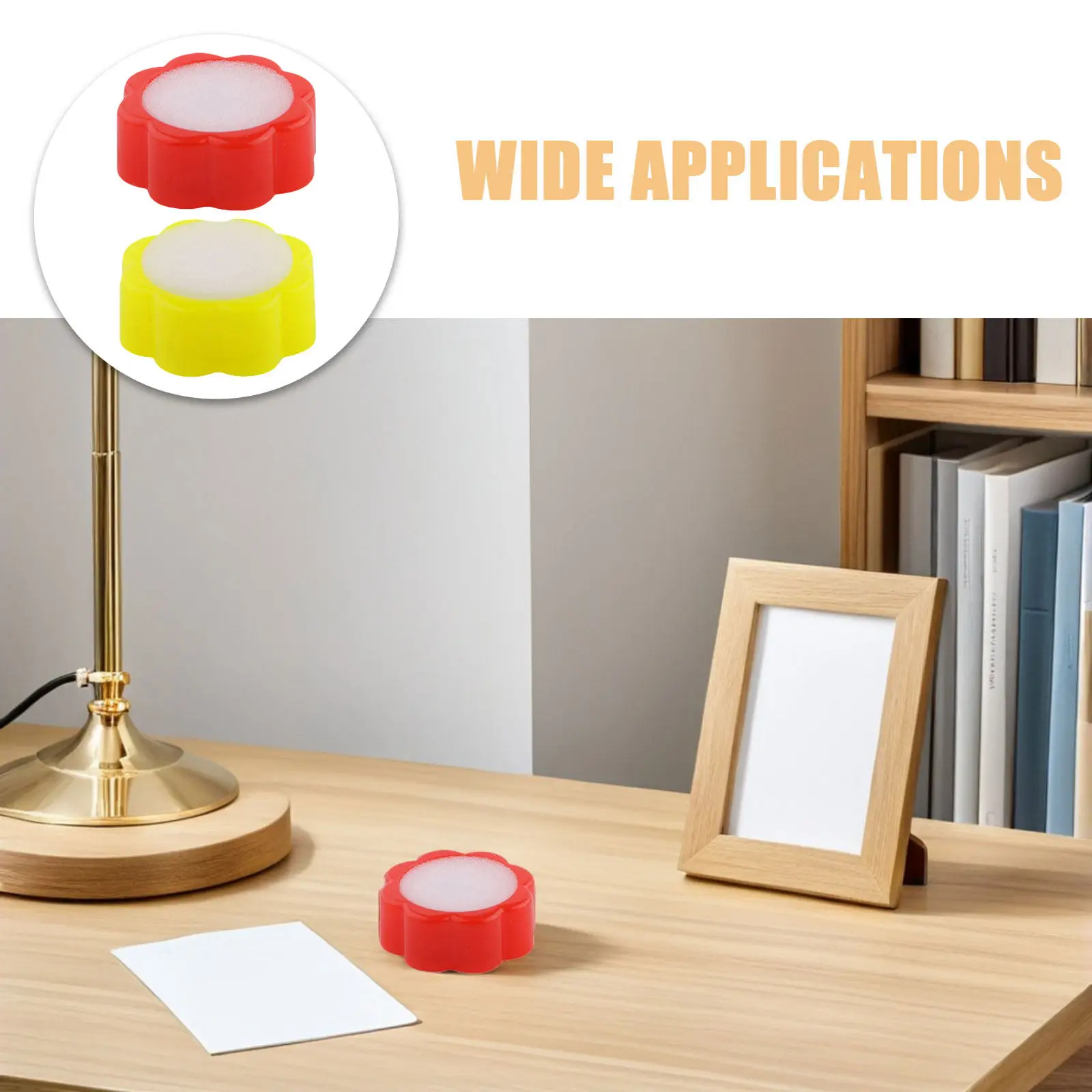 Finger Moistener Sponge 4 Pack Plum Blossom Shape for Money Counting Paper Sorting Office Bank