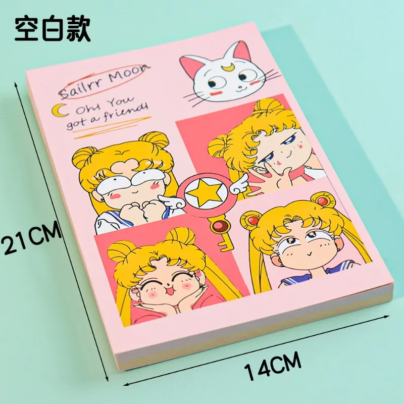 New Anime Sailor Moon Series A5 Color Page Notebook Cartoon Creativity Cute Pattern Full Color Printing Tearable Notebook - view 6