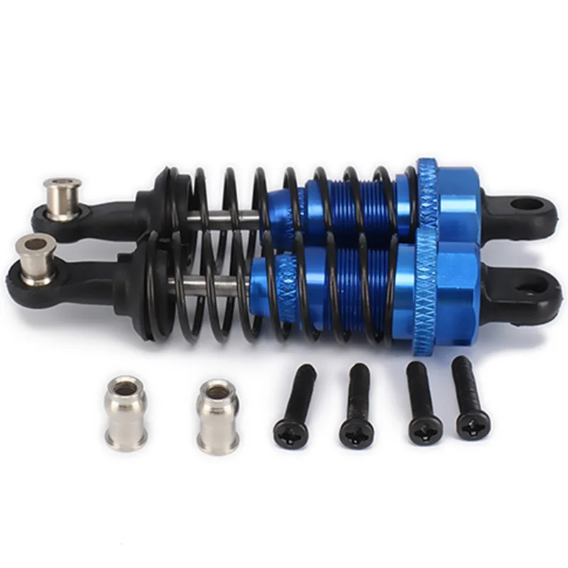 2 Pcs Oil Adjustable 65Mm Shock Absorber Damper for Rc Car 1/18 WLtoys A959 A969 A979 K929 Hpi Hsp Traxxas Losi Tamiya,Dark Blue