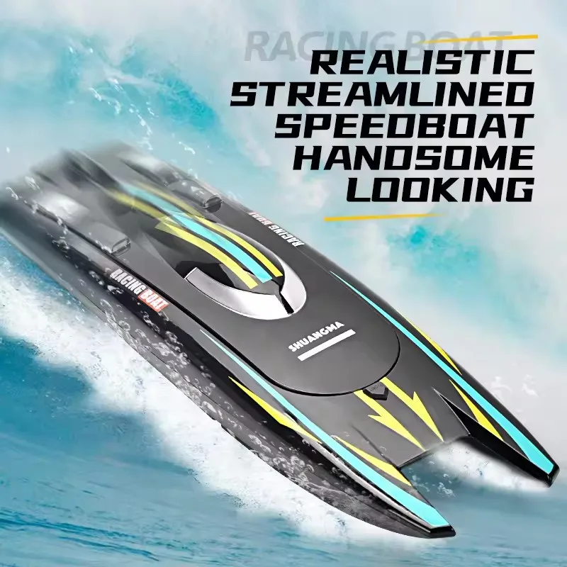 2.4Ghz Radio Control Speedboat 15KM/H High Speed Racing Boat Double Paddles Electric Remote Control Boat Toys For Children