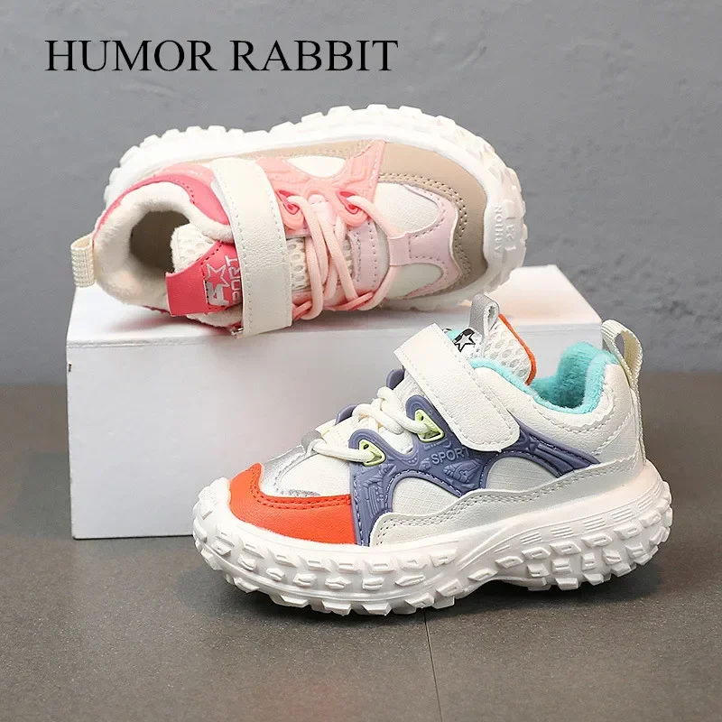 

New Winter Children Sport Shoes Comfortable Plush Girls Shoes Keep Warm Outdoor Boys Sneakers Non-slip Wear-resistant Kids Shoes