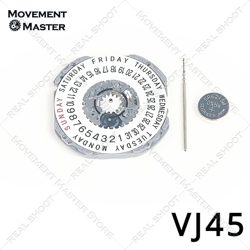 Brand New & Original Japan Vj45b Movement Three Needle Six Point Calendar Quartz Movement Vj45 Watch Accessories