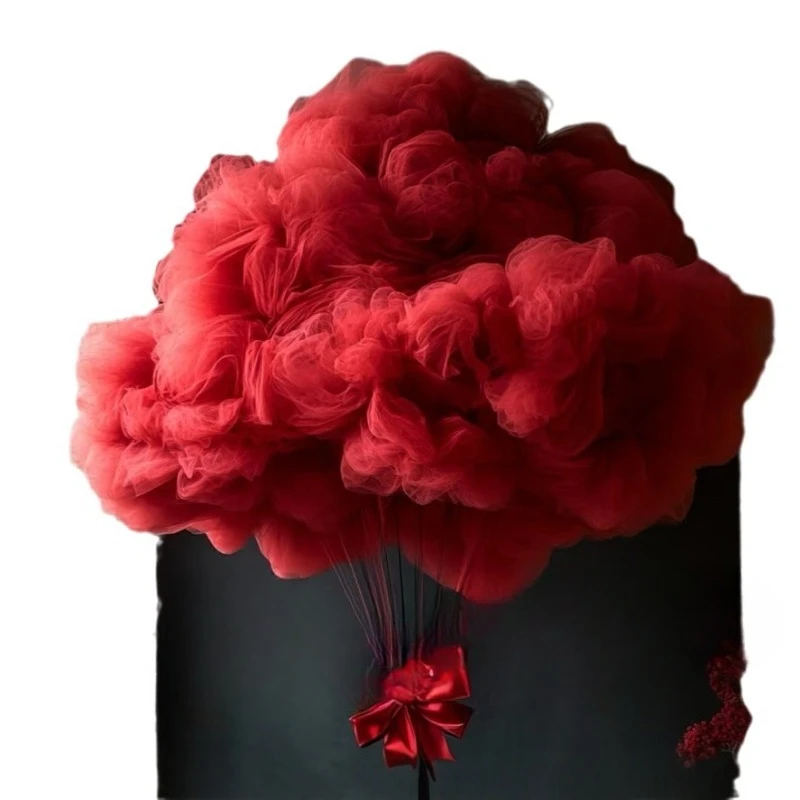 China red Internet celebrity creative cloud gift box modeling device ornament