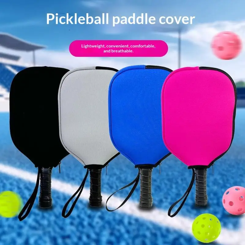 New Soft Neoprene Pickleball Racket Sleeve Lightweight Waterproof Pickleball Paddle Cover Pickleball Accessories Protector Bag