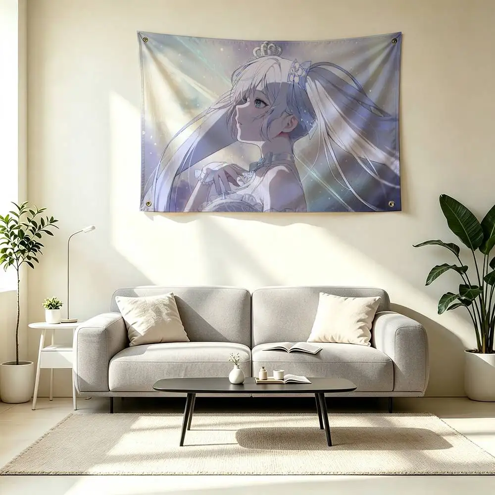 C-Cinderella Goddess of Victory Flags Wall Hanging Tapestry Outdoor Garage Room Decorative flag Background Blanket
