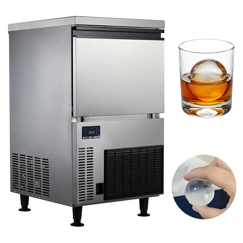 Maquina De Hielo 35kg Ice Ball Block Making Machine Whisky Round Shape Sphere Commercial Ice Maker Machine For Business