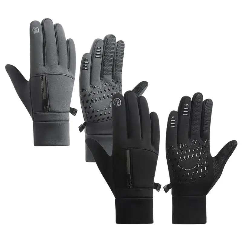 Gants de neige coordonnants imperméables pour filles, écran tactile, mitaines, poche, chaud, équitation, hiver, 506