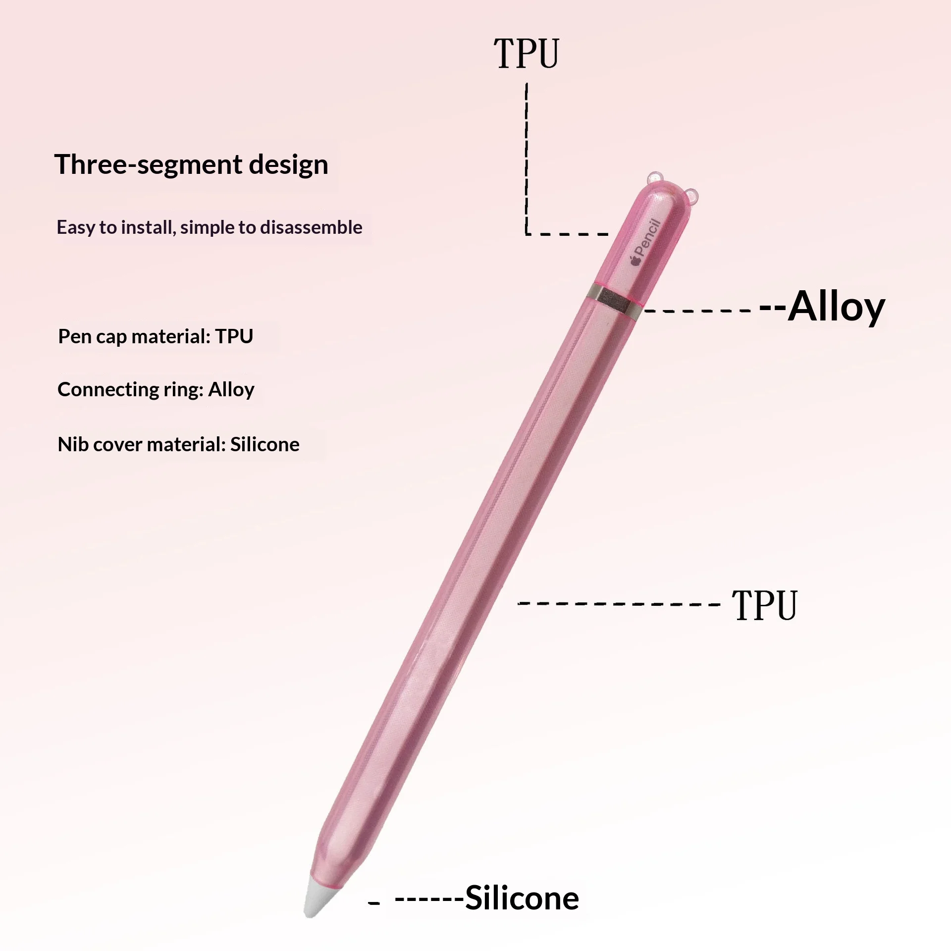 New for Apple Pencil Pro Gen 2 Protective Case TPU Stylus Pen Cover Soft Silicone Skin Sleeve Accessories Cute Pen Case