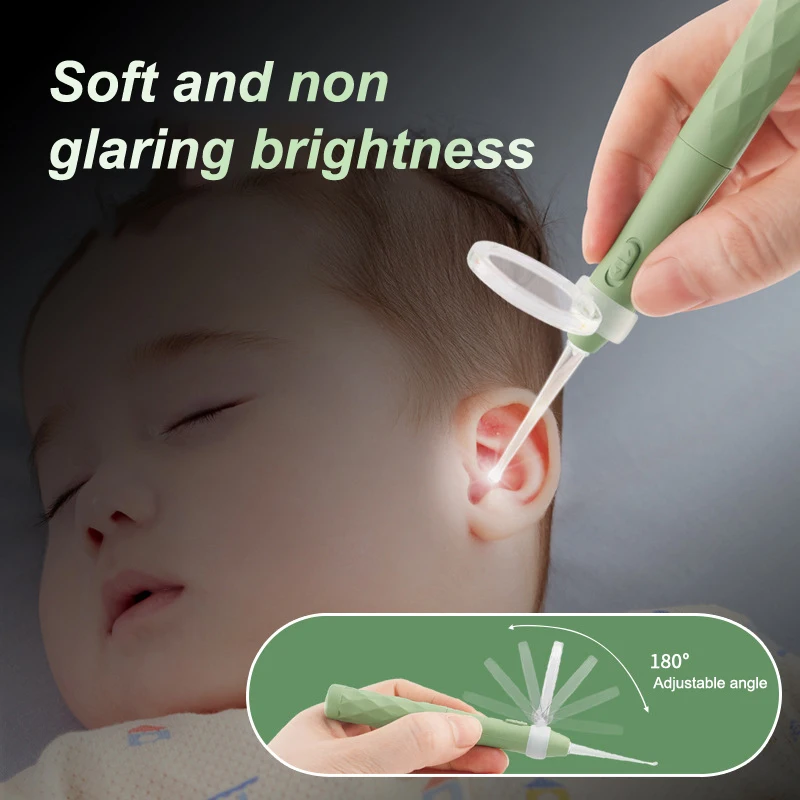Luminous Ear Scoop Stainless Steel Ear Scoop With LED Light Ear Cleaner Ear Picking Tool Visual Children Ear Wax Remover Care
