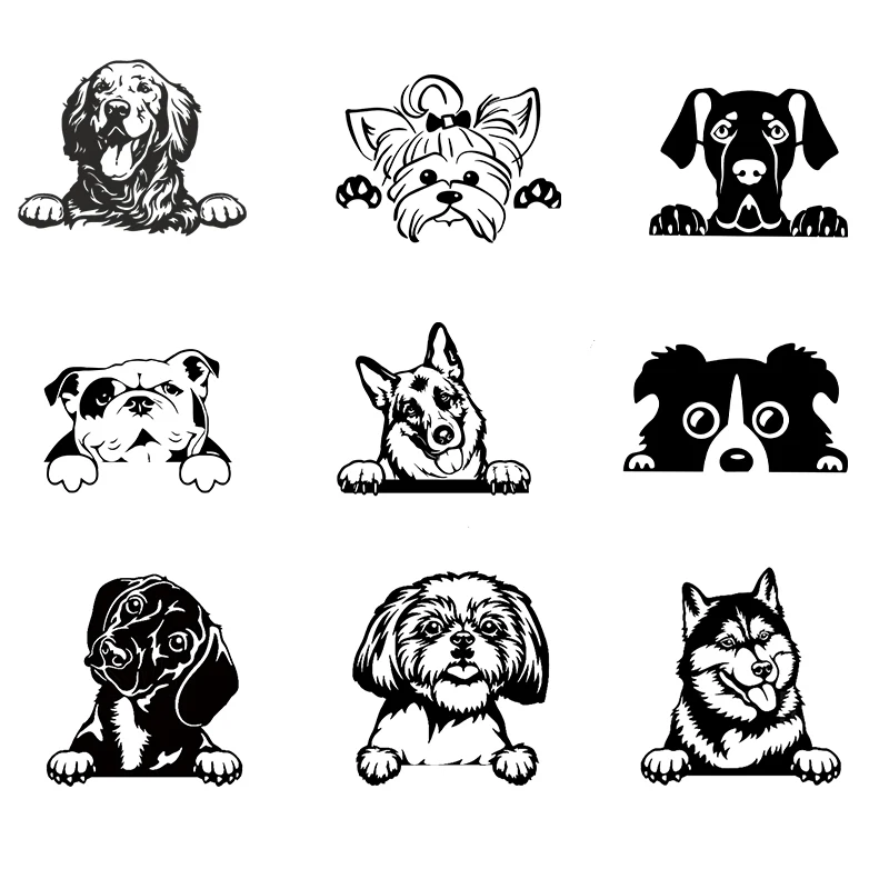 Cars Accessorie Decals Funny Dog With Name Car Decal Dogs Pet Animals Laptop Vinyl Sticker For Apple MacBook Pro/Air Decoration