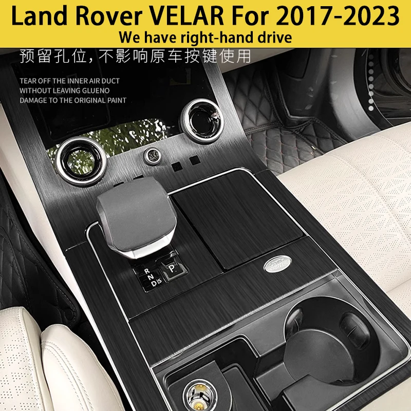 Suitable for VELAR Interior Stickers, Carbon Fiber Modified Film for Central Control Gear Shift for Land Rover VELAR 2017-2023